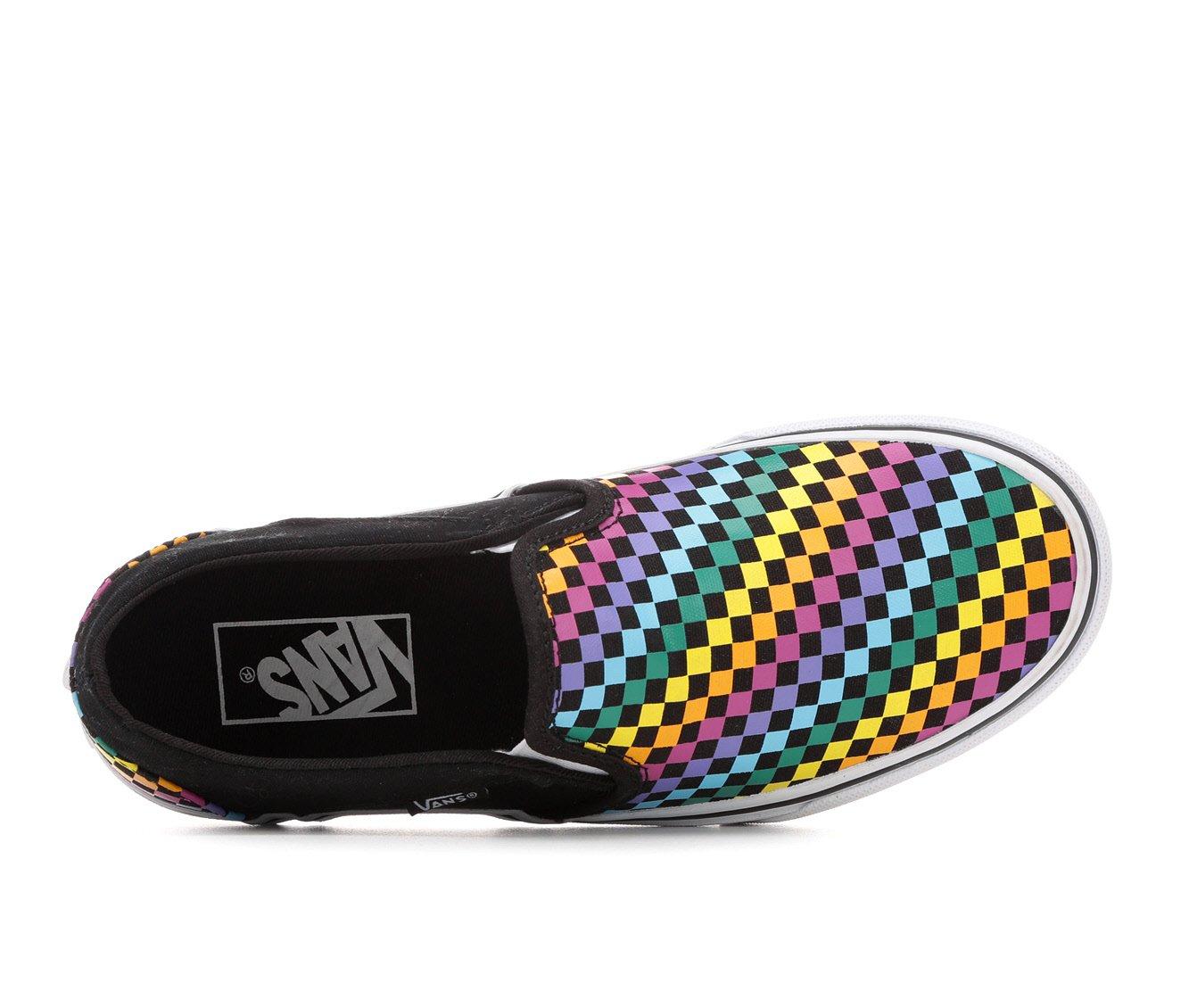 vans mini check slip on