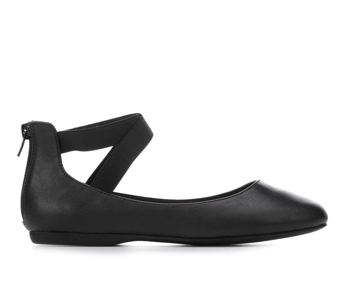 flat womens black dress shoes