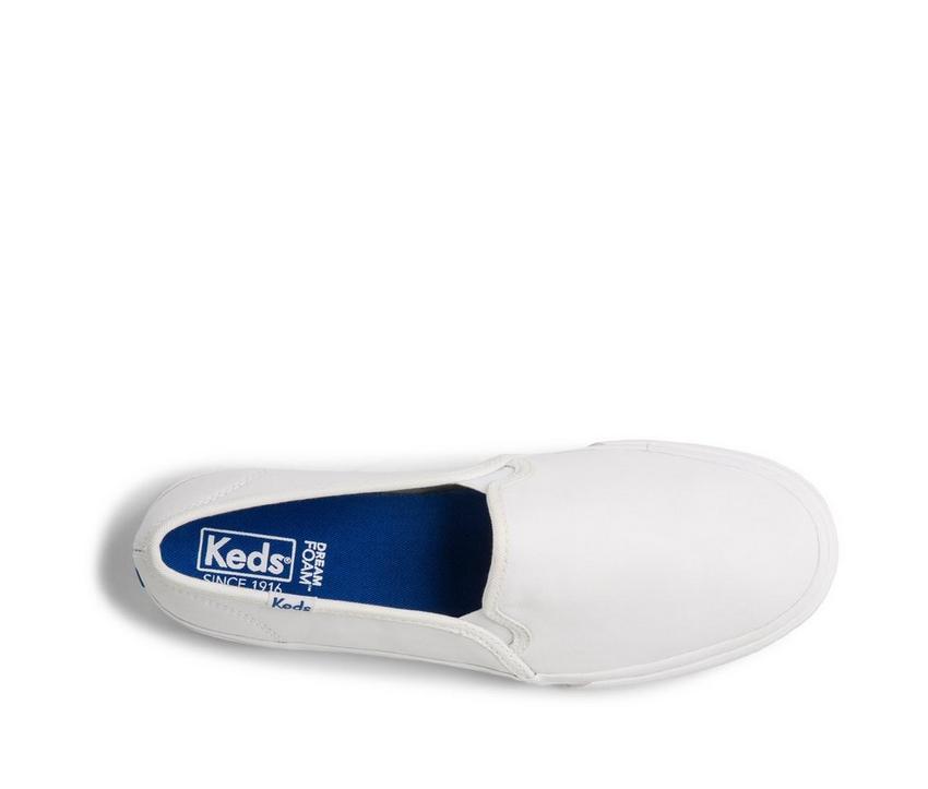 Addict Piping slogan Women's Keds Double Decker Leather Sneakers | Shoe Carnival