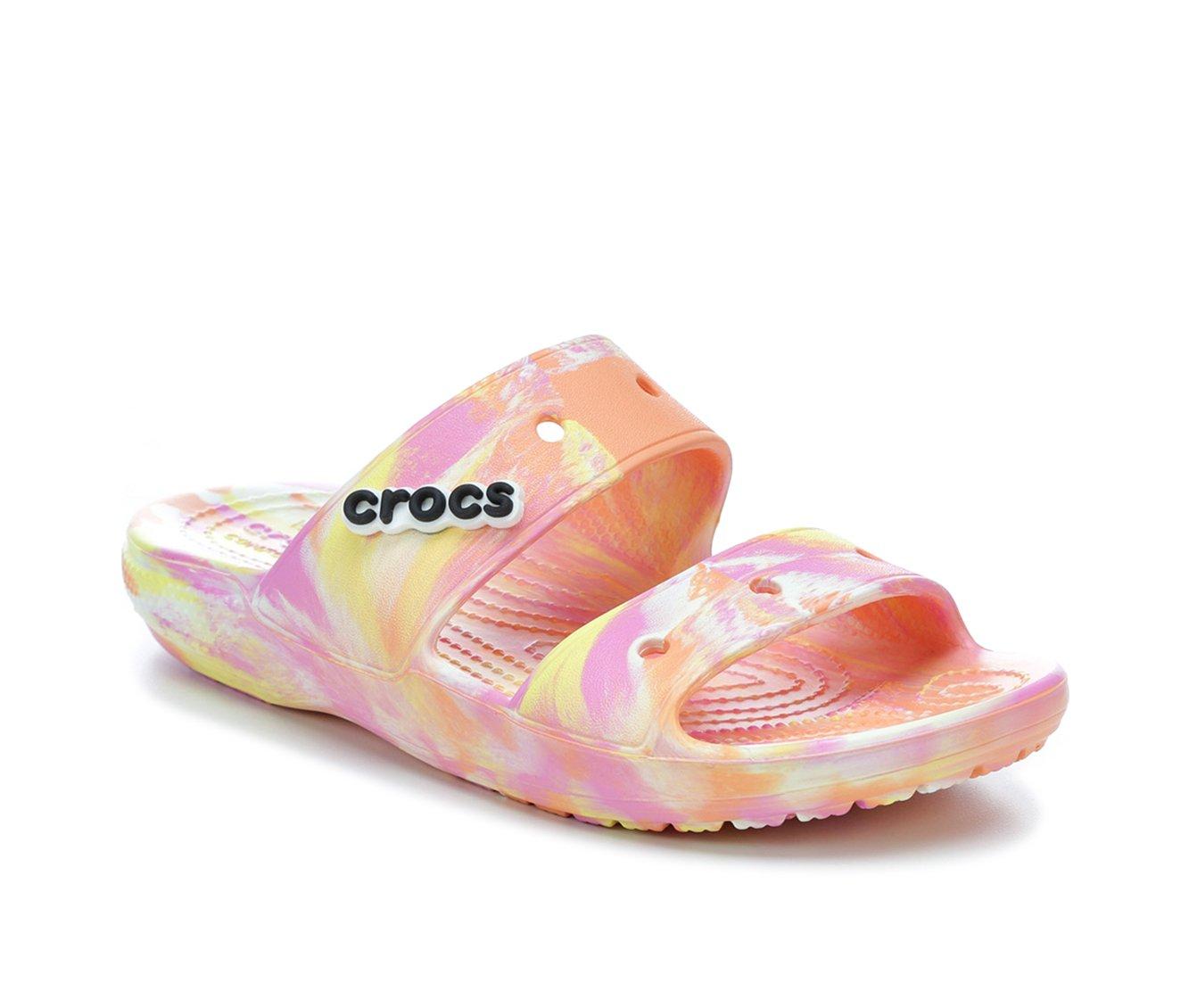 croc slides orange