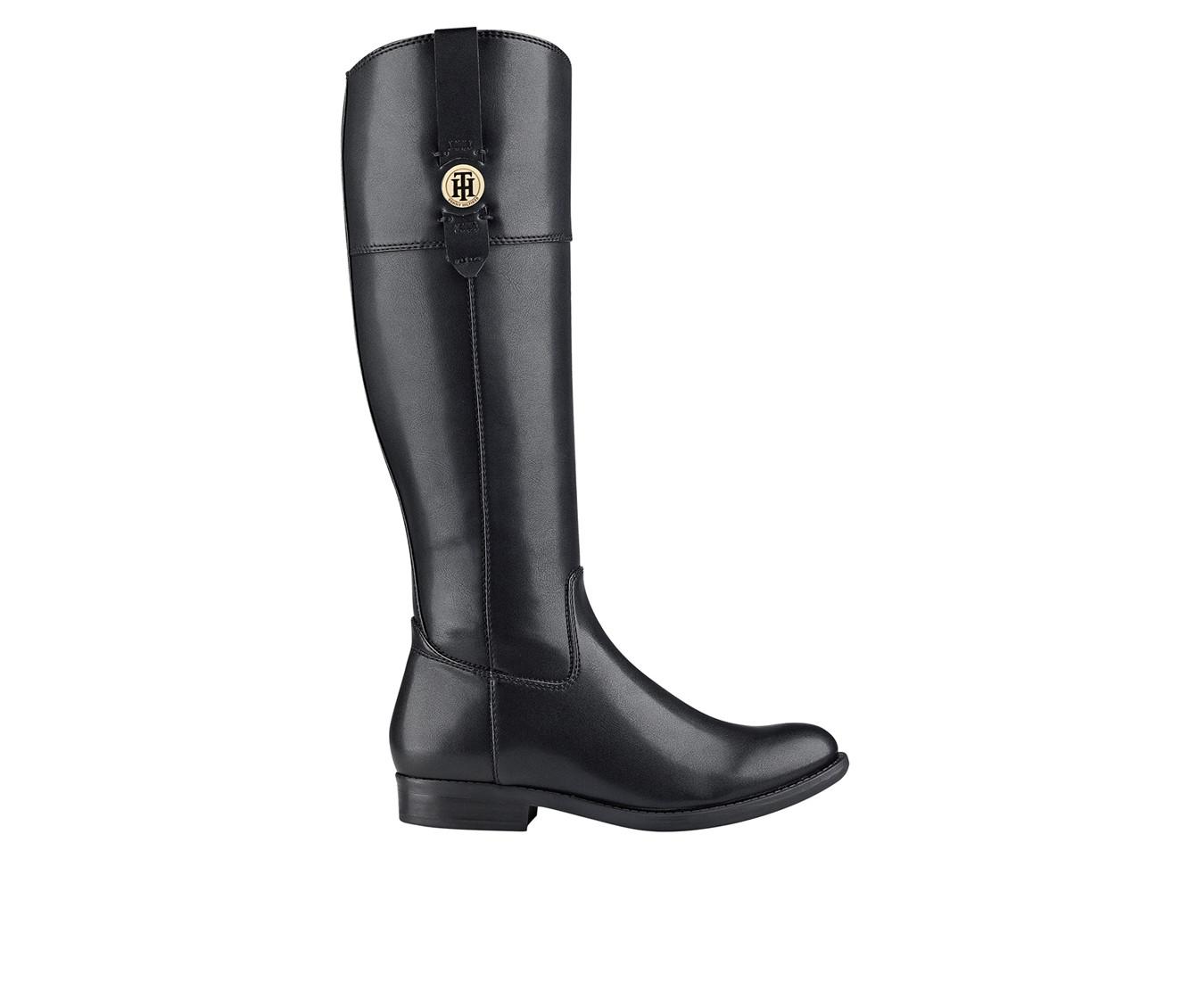 Tommy hilfiger tall black on sale boots