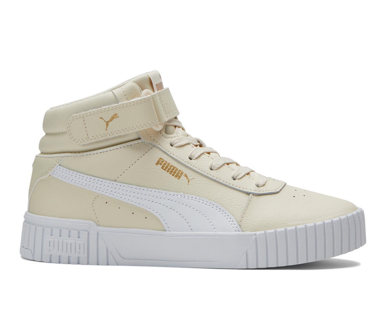 White and gold outlet high top pumas