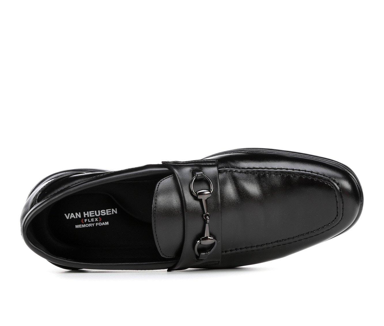 VAN HEUSEN Black Racer Slip-On Loafer Driving Shoes Moccasins 10 1