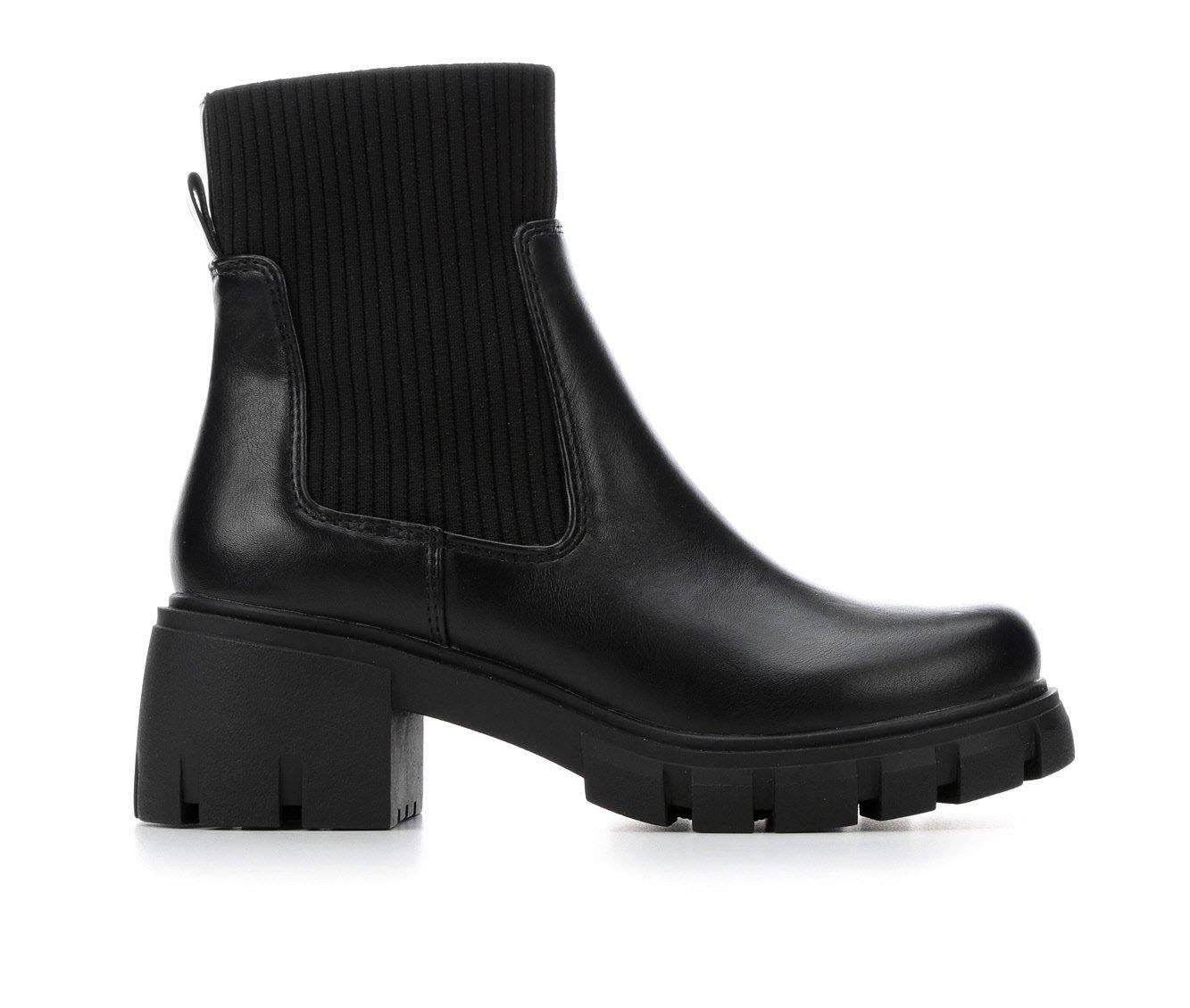 SODA Ferrero Womens Platform Boots - BLACK