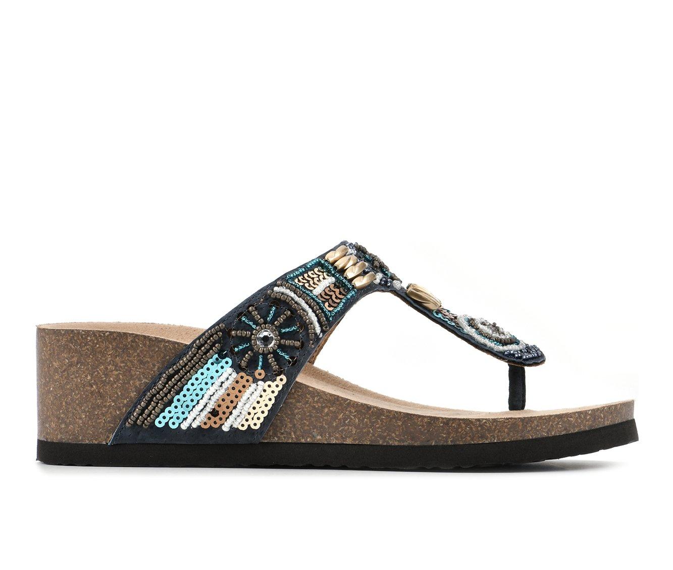 White mountain sale gold sandals