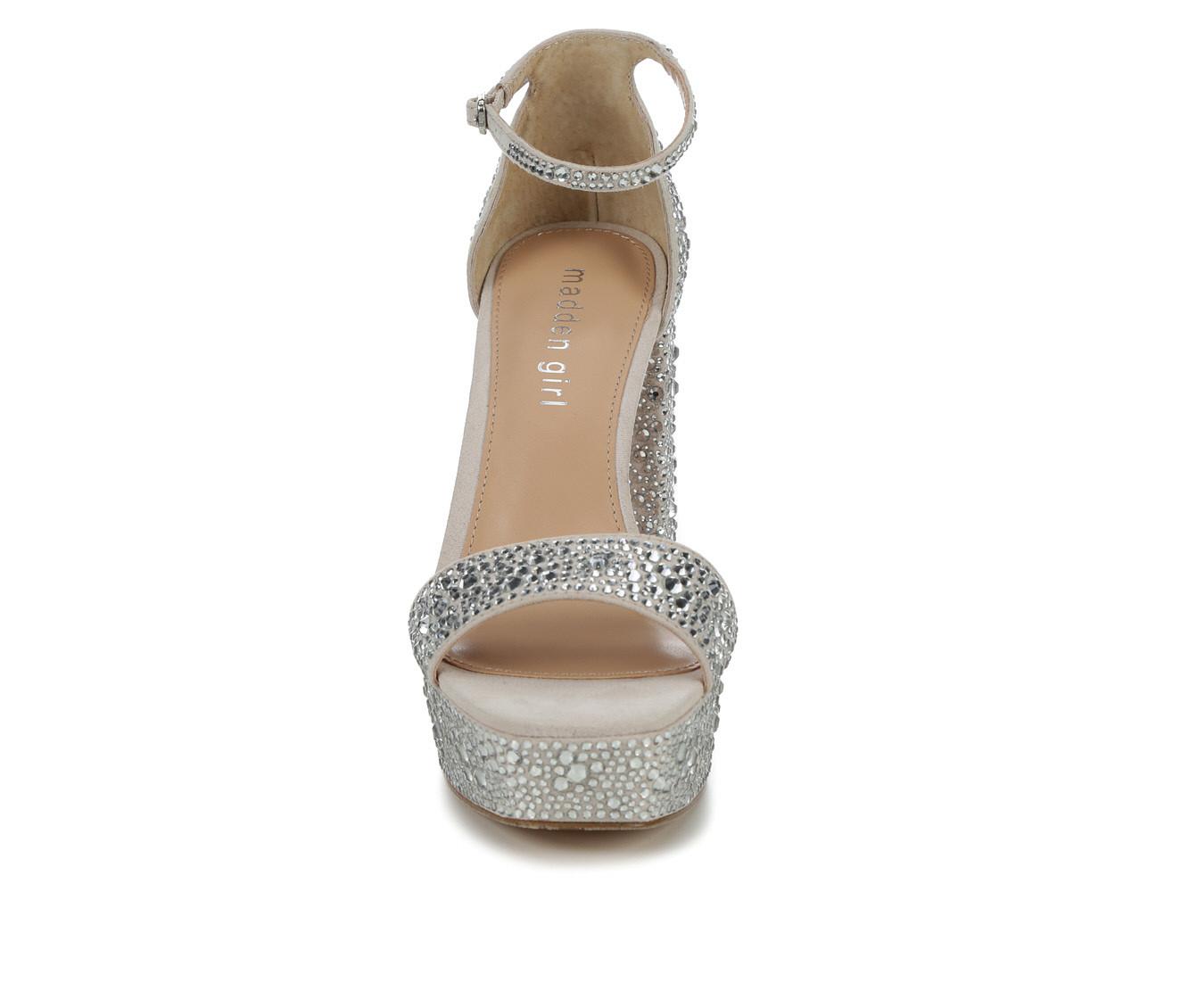 Women's Madden Girl Omega Rhinestone Platform Special Occasion Shoes