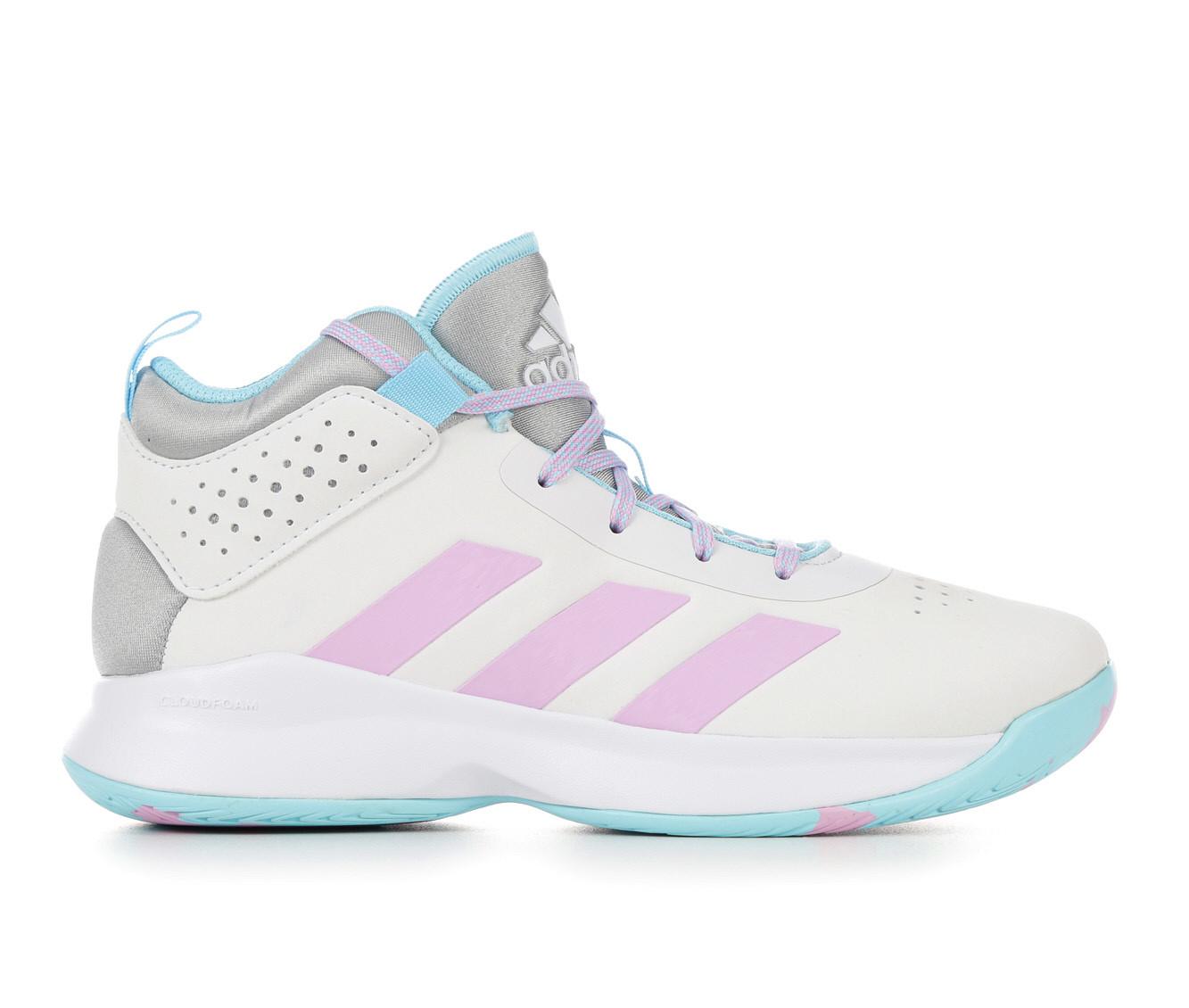 purple and gold youth basketball shoes