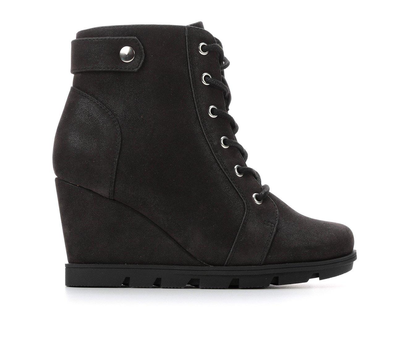 Black wedge outlet womens boots