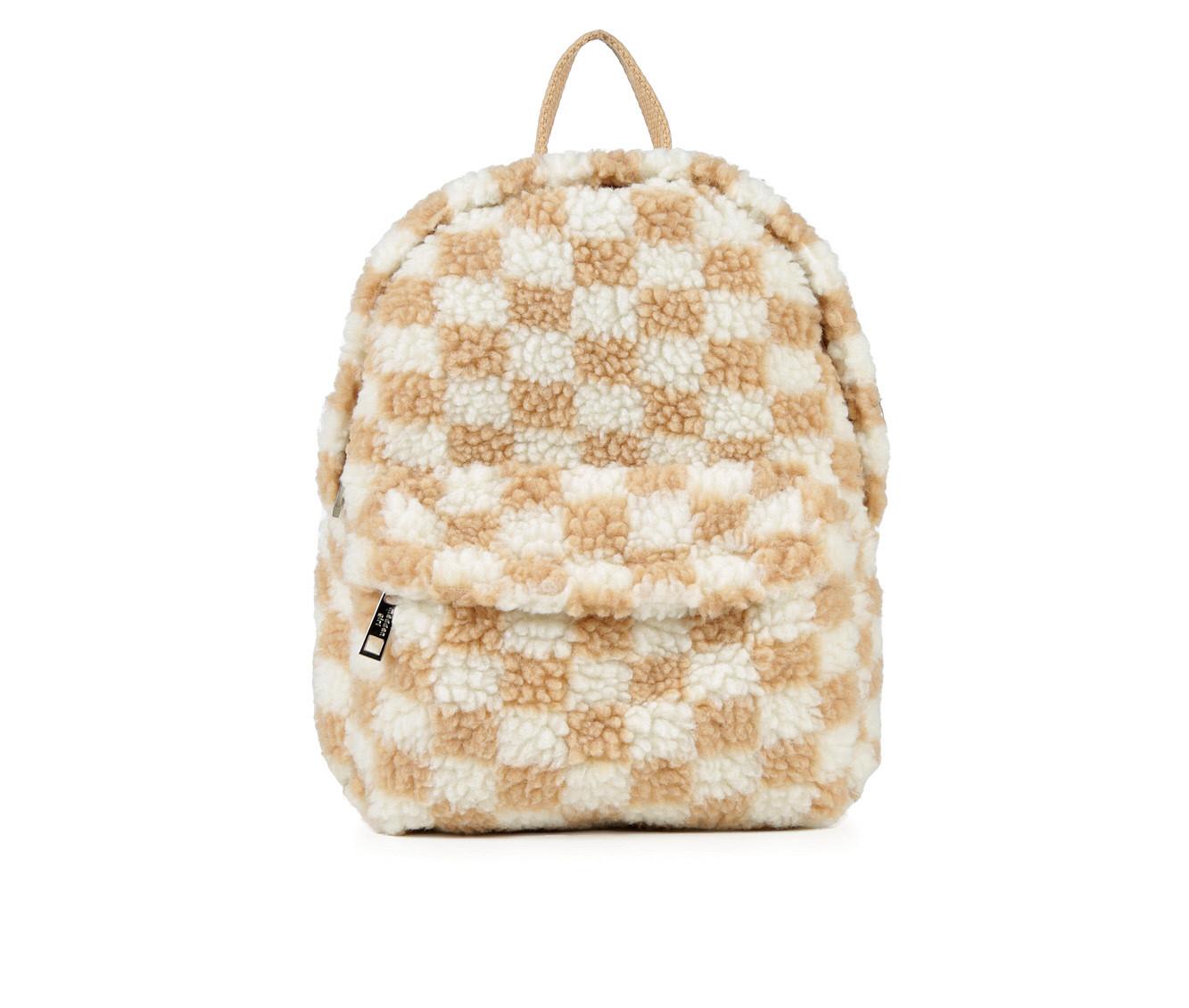 white checkered backpack mini