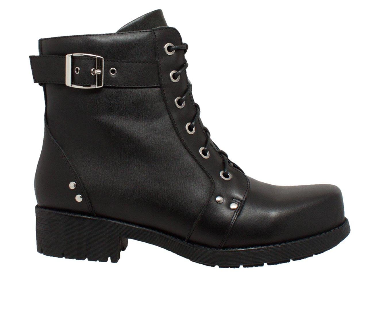 Womens black best sale moto booties