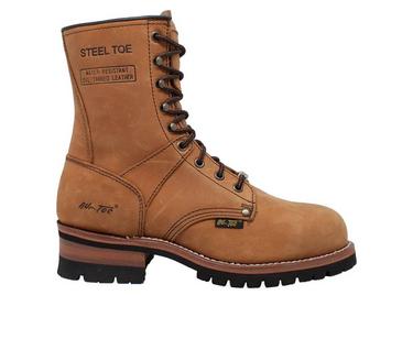 Men's AdTec 9" Steel Toe Logger Work Boots