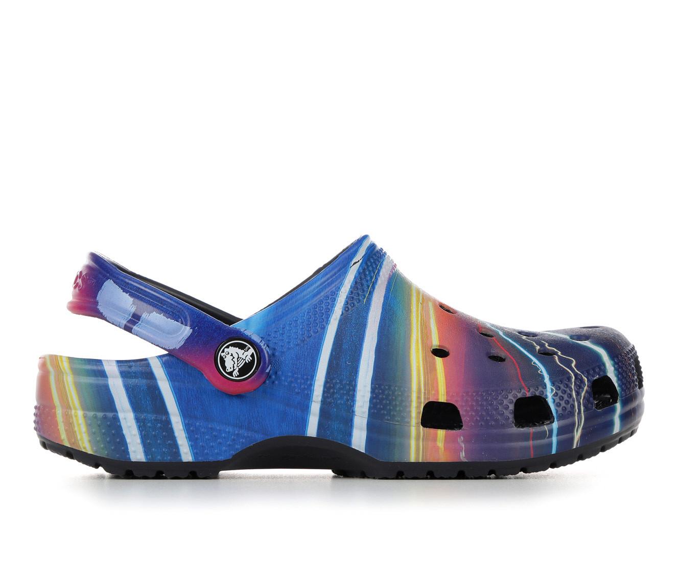 Big kids discount tie dye crocs