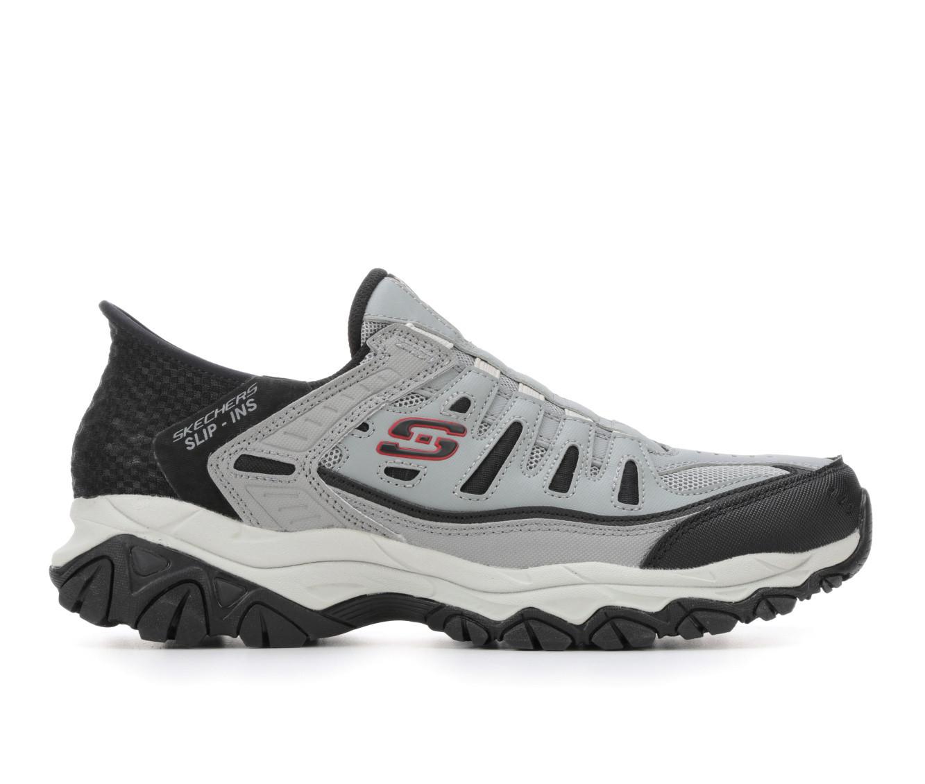 Skechers mens wide slip best sale on shoes