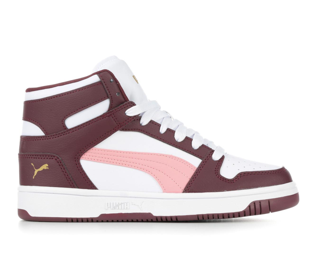 Pink high store top pumas