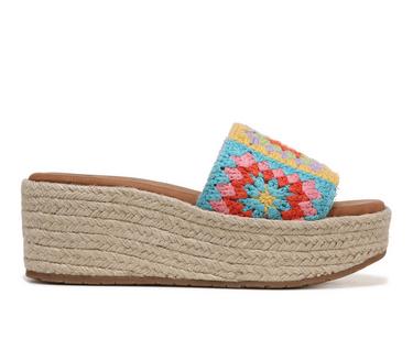 Women's Zodiac June-Flower Crochet Wedge Sandals