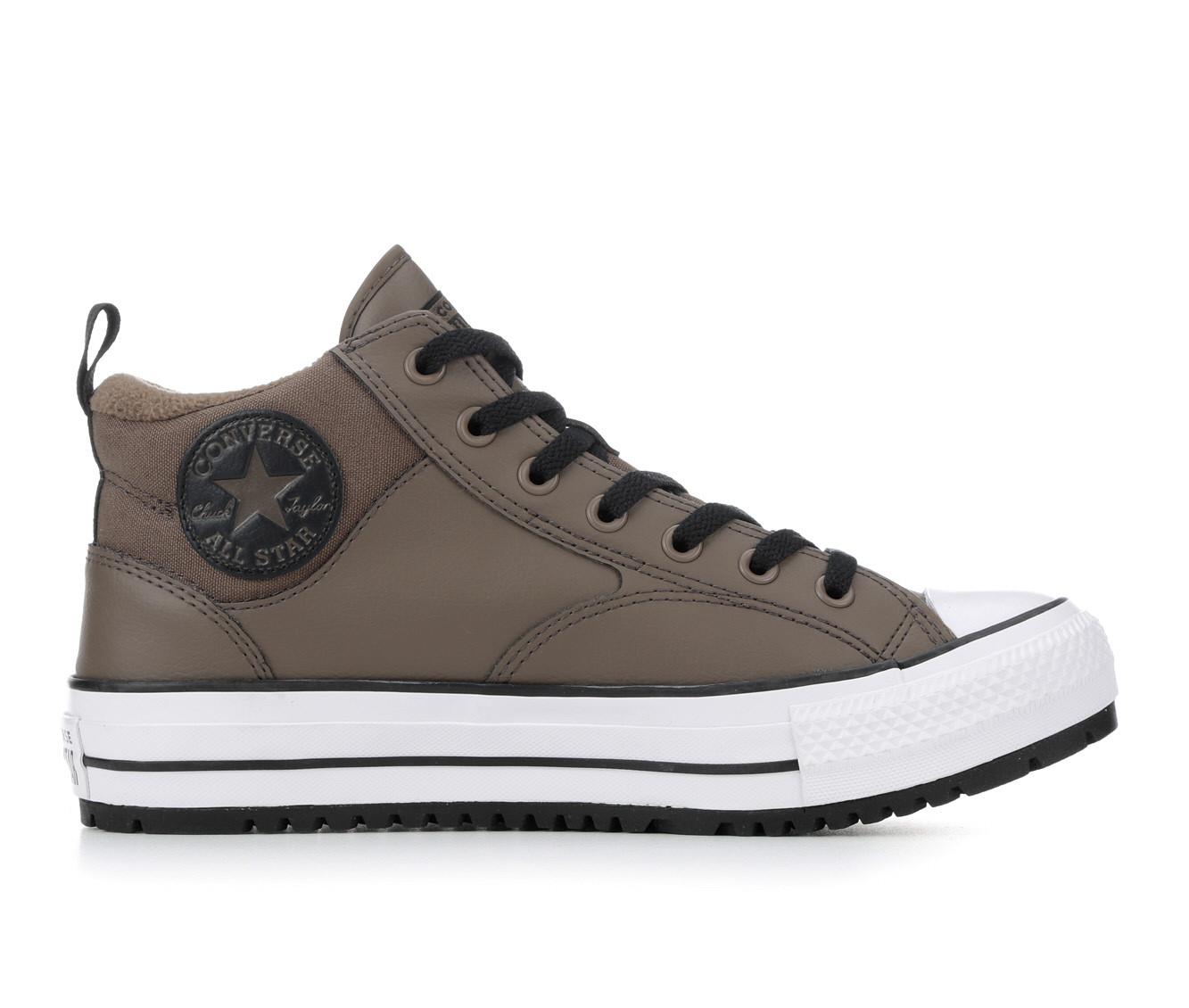 White and rose gold best sale leather converse