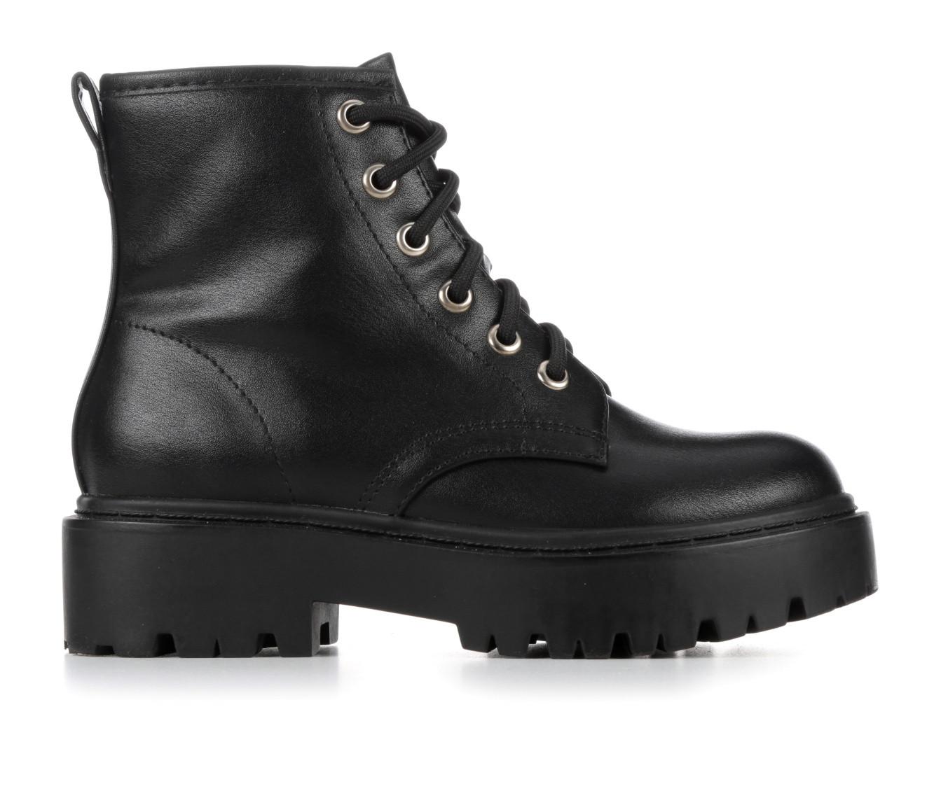 Black combat boots for cheap girls