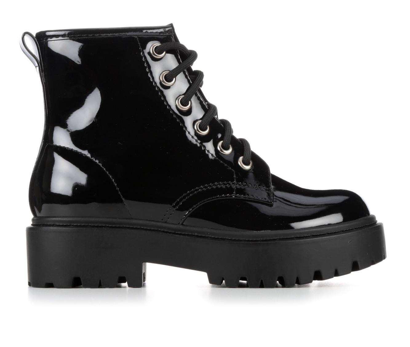 Little girls best sale black combat boots