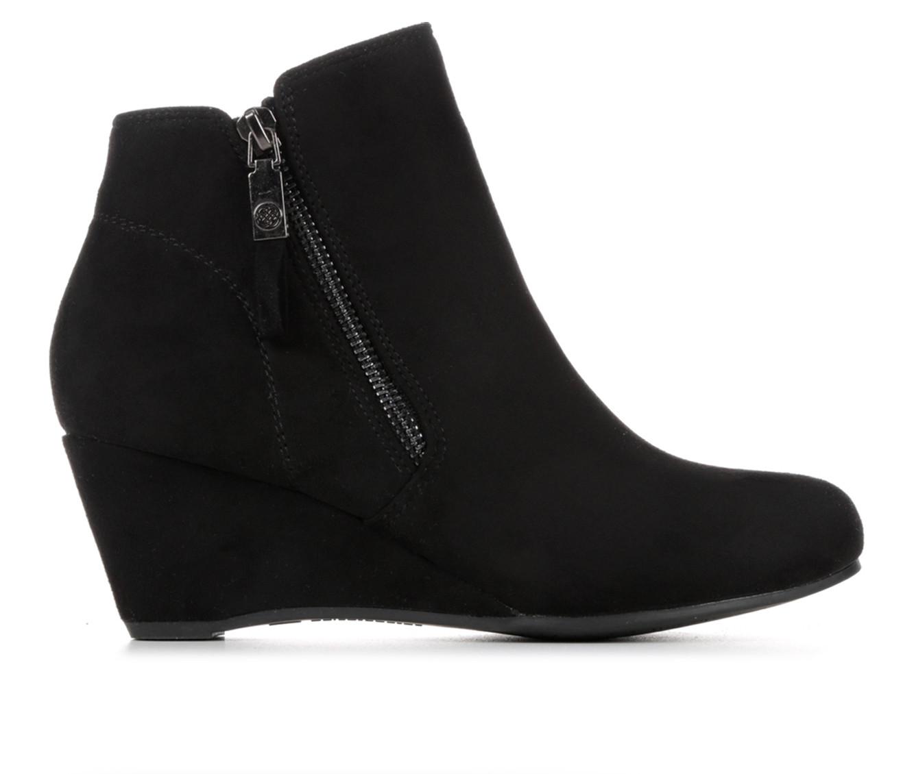 Black 2025 booties wedges