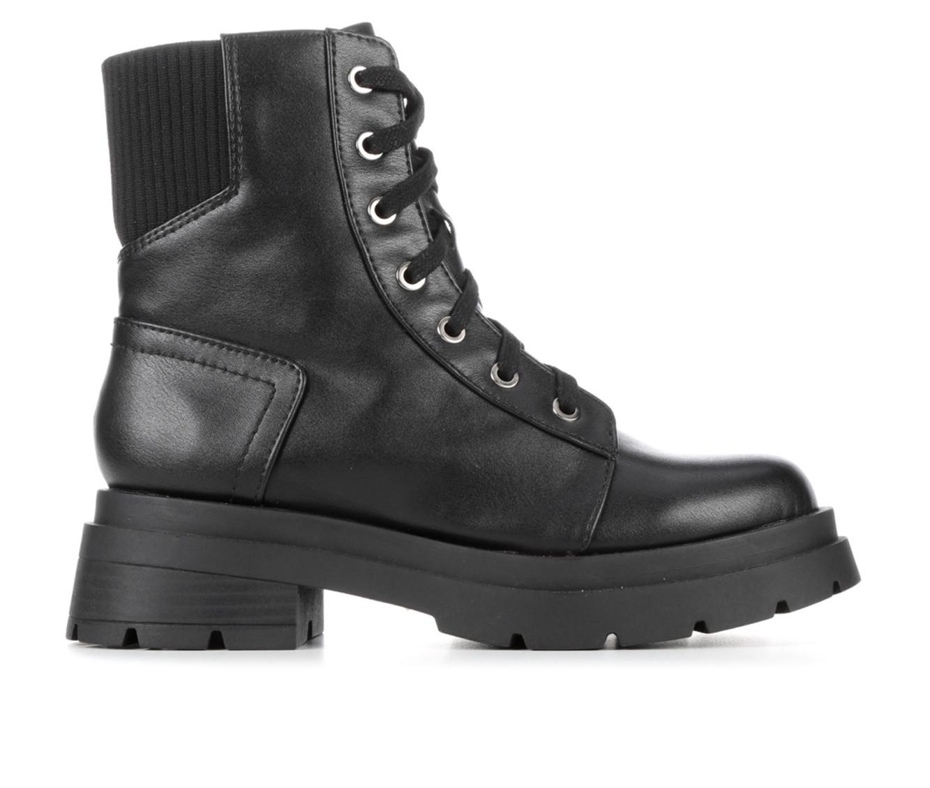 Combat Boots for Women, Lace-Up Boots