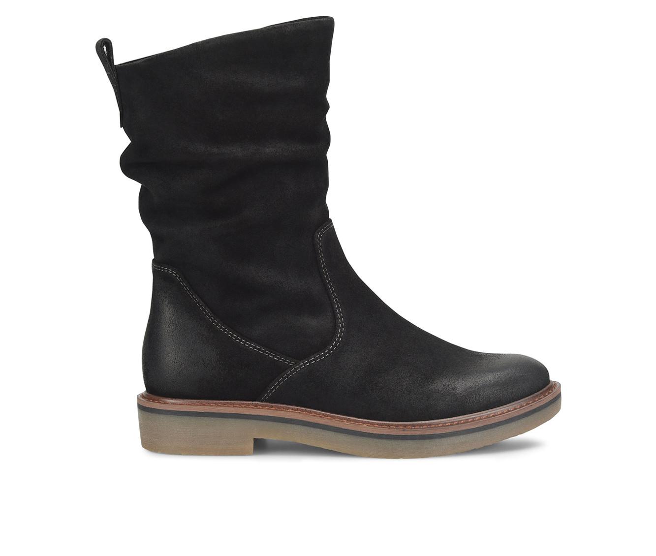 mid calf black womens boots