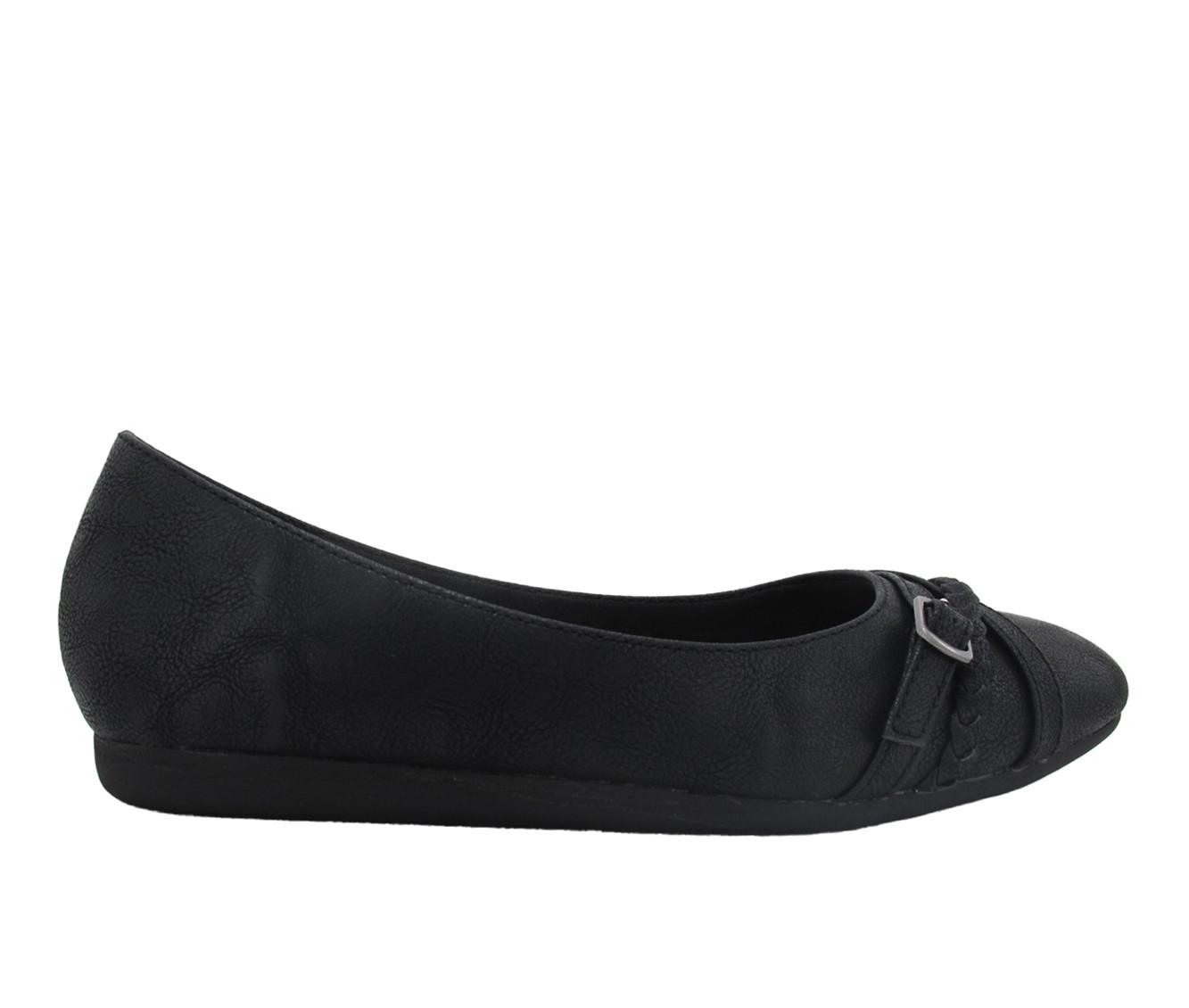 Black dress shoes womens flats online