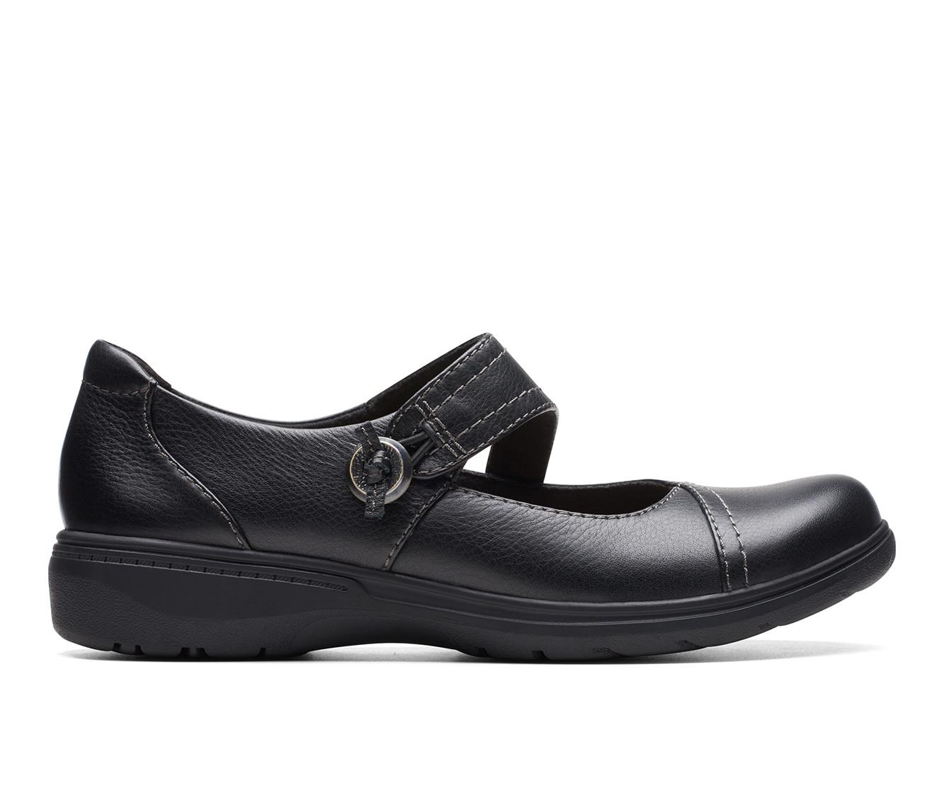 Clarks womens on sale shoes black flats