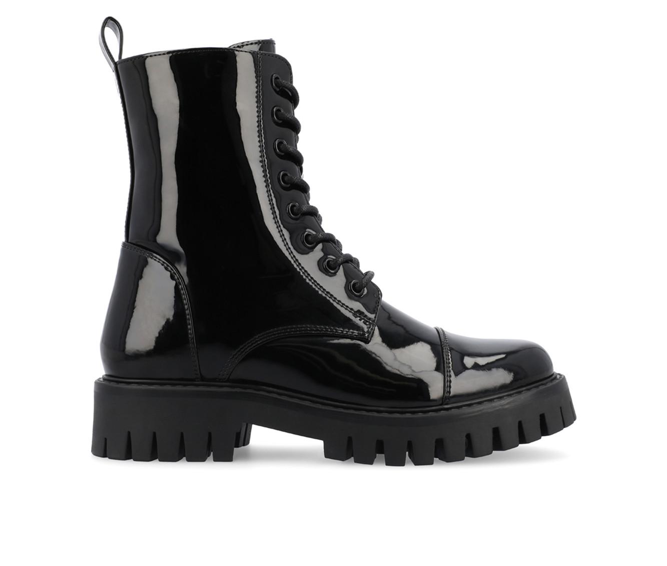 Women s Journee Collection Combat Lace Up Boots Shoe Carnival