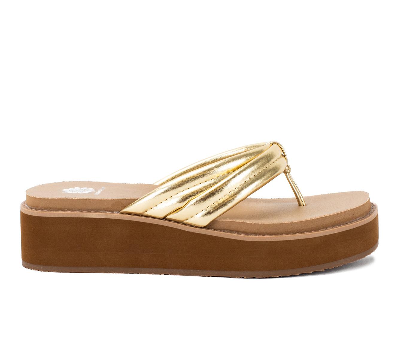 Yellow box rose gold flip online flops