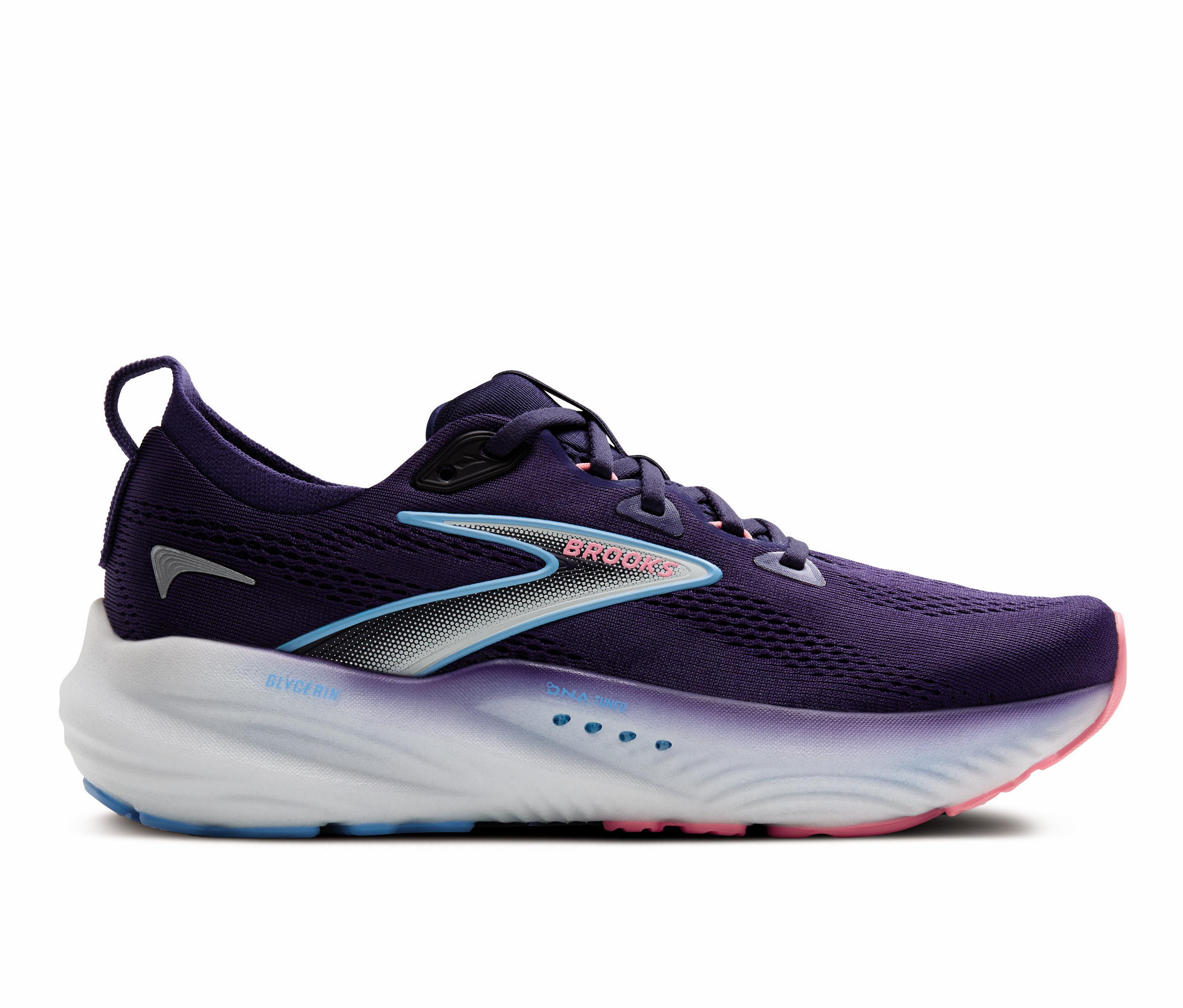 Purple Brooks Ghost 13 Womens Neon Brooks Athletic Shoes For Women
