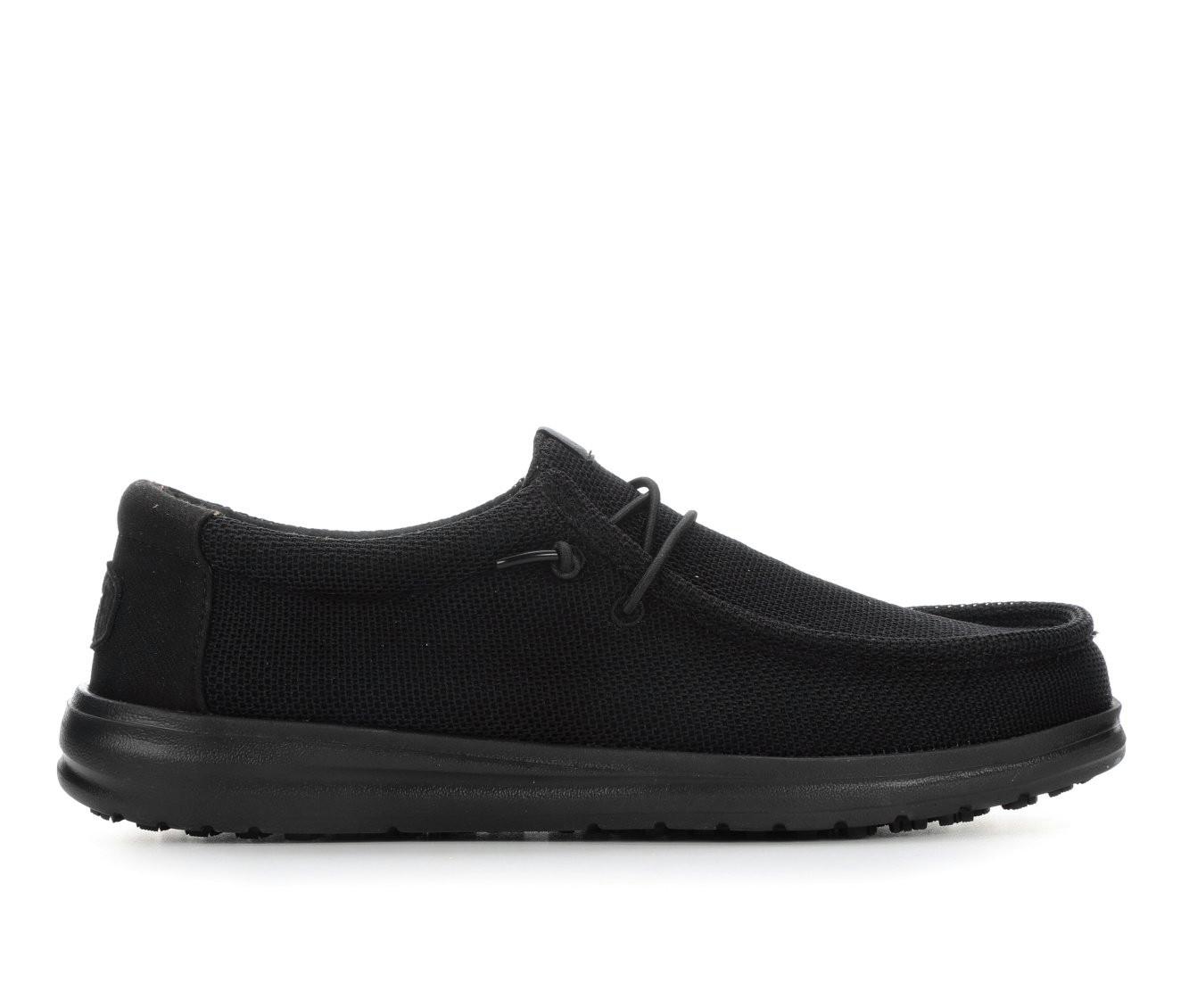 MEN\'S HEYDUDE WALLY SOX MICRO WIDE CASUAL SHOES Hey Dude Wally Sox Micro Total Black - Main Street Boutique main image 3