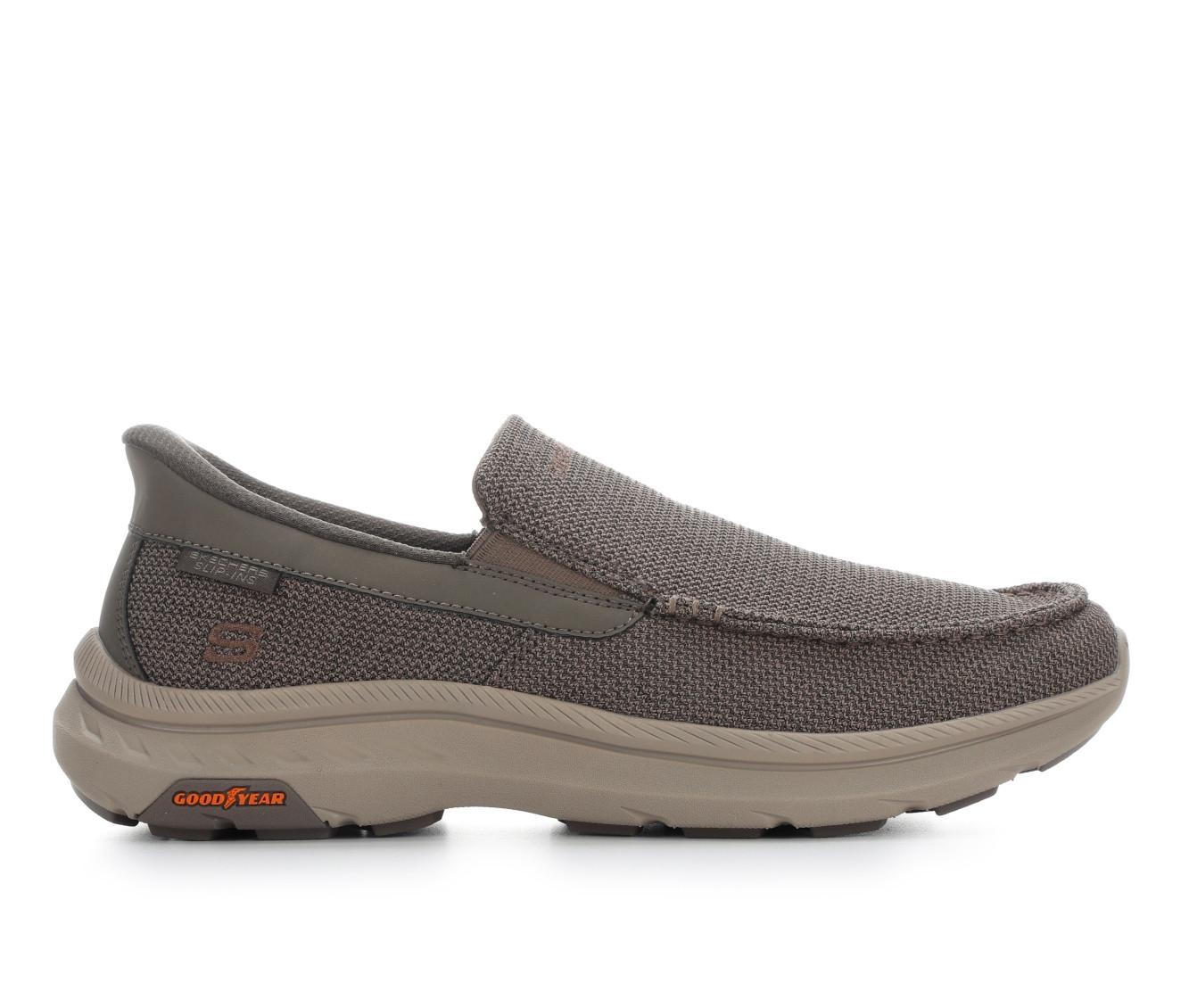 Skechers Men\'s Slip-On Loafers in Gray and Tan Men main image 4
