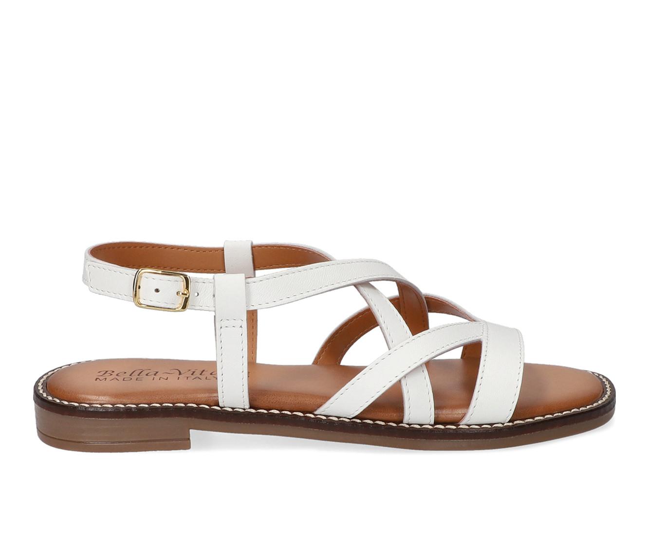 Sandales Bella~Vita Leona En Cuir - Blanc (ICE) - Pointure 11WW Large - Neuf Avec Boîte - Talon Bloc Confort