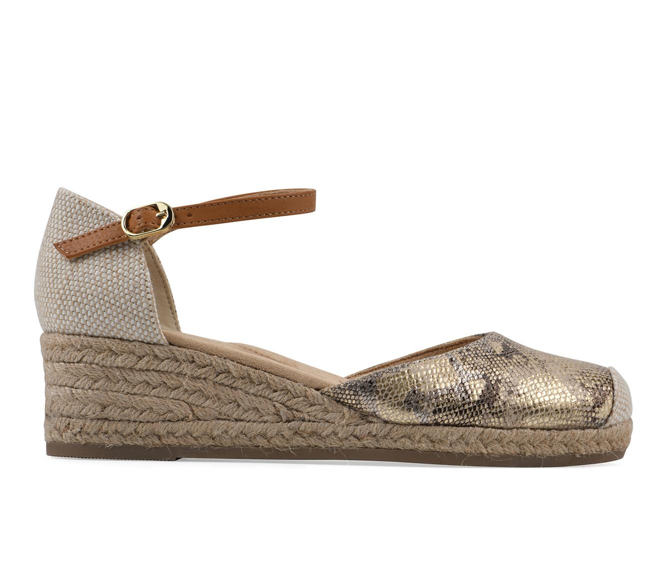 Sandales String Dorées White Mountain Cagney - Taille 6.5 US (pointure M) - Neuves Avec Boîte