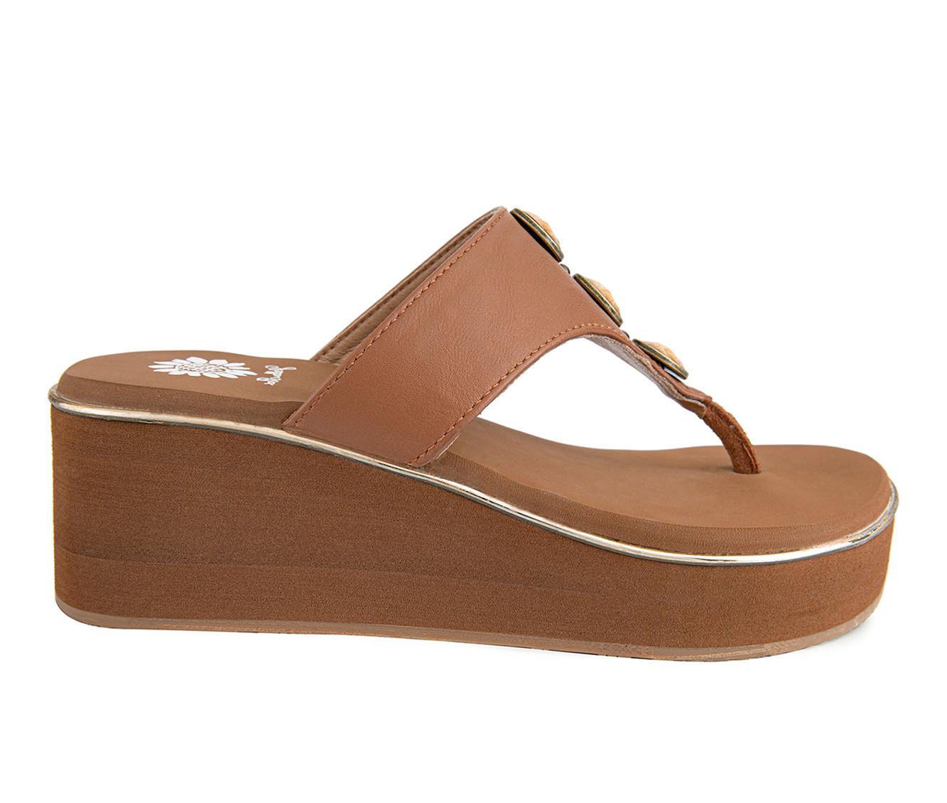 イエローシューズ WHIP PLATFORM SANDALS Illy - Yellow Sandals with Pearls