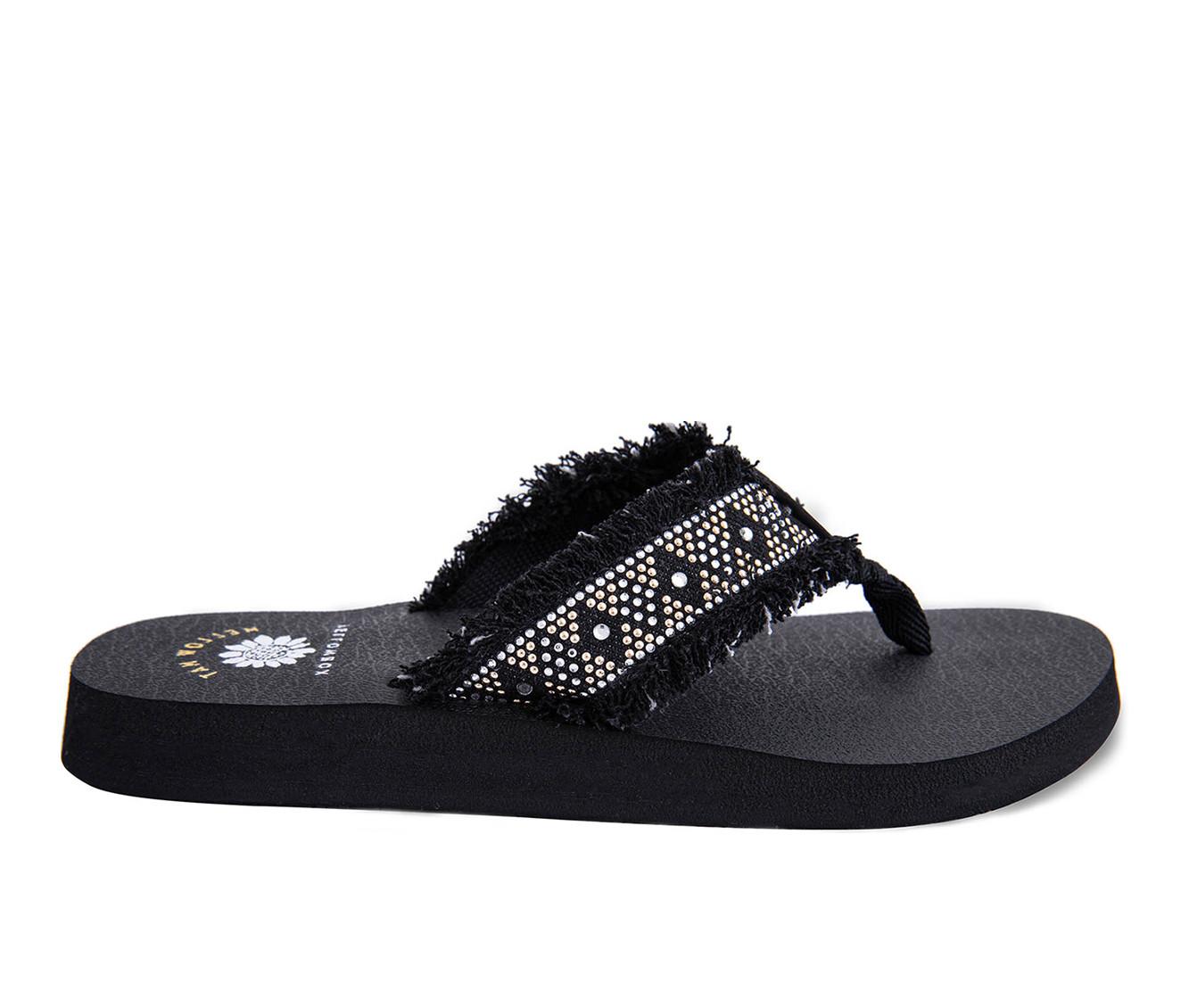 YELLO★BLACK WHALE PLATFORM SANDALS Reef Water Vista Higher CJ7122 Platform Womens US 10 Yellow