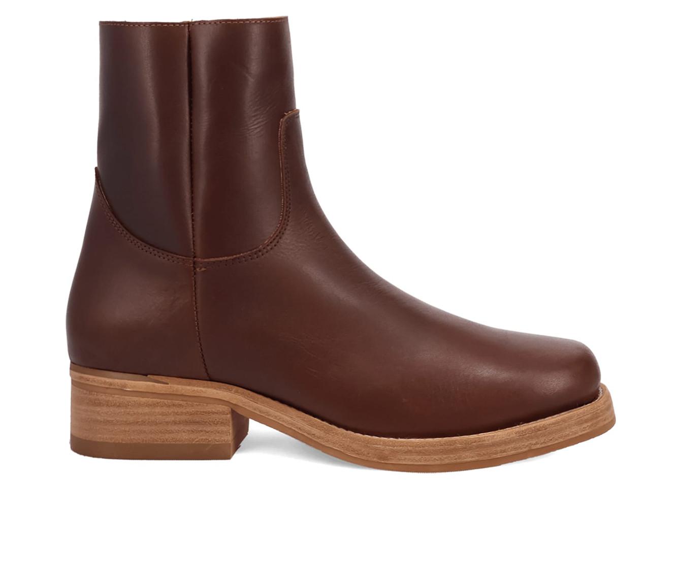 white christmas dresses Men's Brown Cap Toe Ankle Boots main image 1