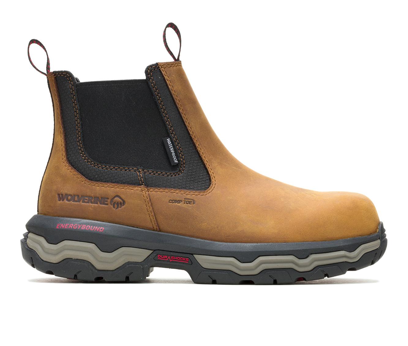 Wolverine Mens US Steel Toe Oxford Brown Leather Slip Resistant Ortholite 8.5 Male Wolverine Men main image 3