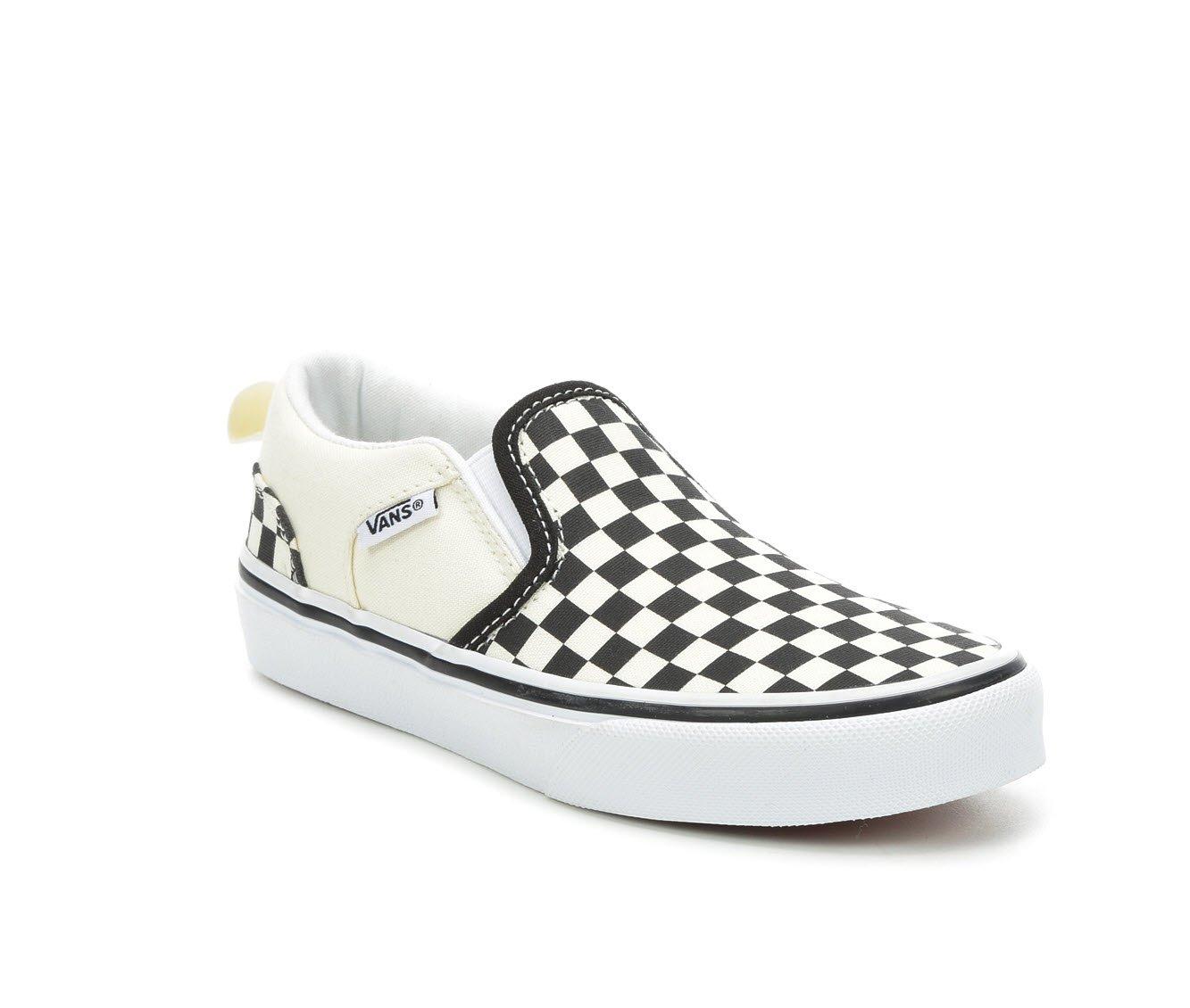 Vans Lace Up Black/White Checkerboard Skate Shoes Sneakers - Kids Youth  Size 13