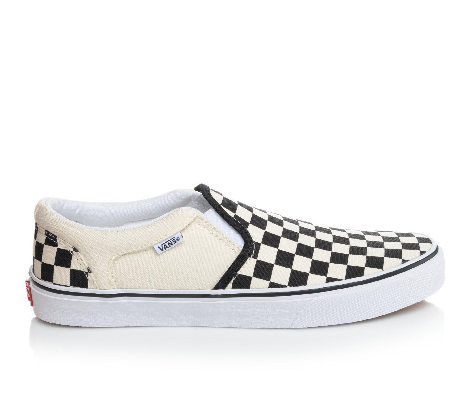 Maroon checkerboard slip hot sale on vans