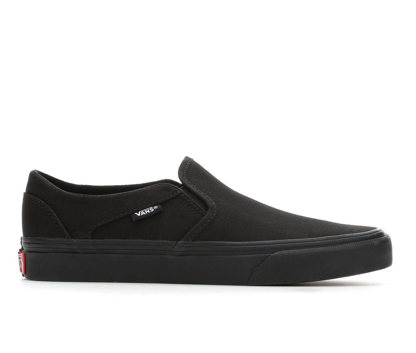 Black and grey outlet slip on vans womens