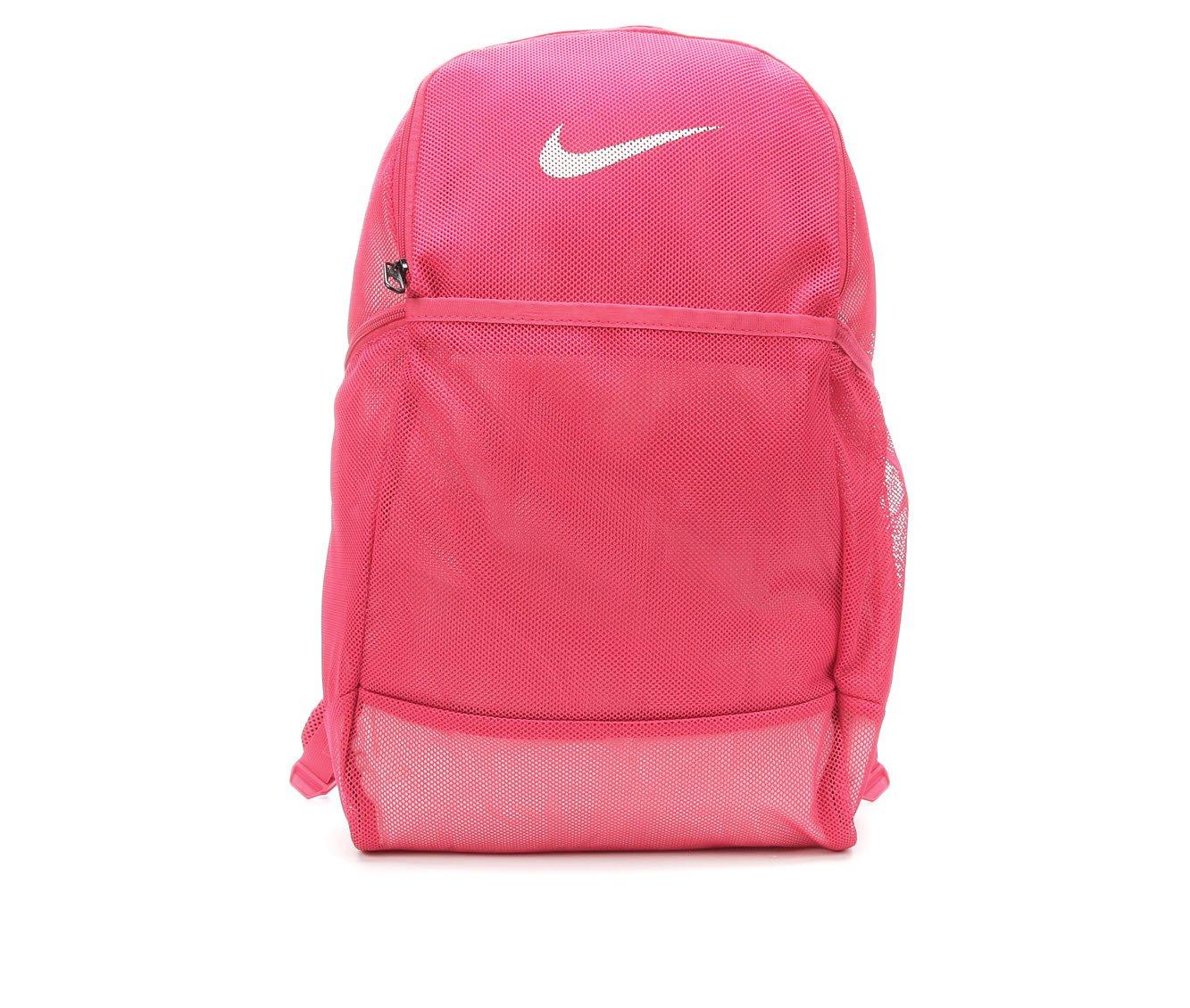 nike backpacks for school mesh 3 Brand Clear Backpack - Black - One Size (23L) | See through bookbag boys, girls, men, women. Zip main compartment, side bottle pocket, padded shoulder straps mesh body in a backpack style for a breathable sports backpack design Nike Brasilia Mesh 9.0 Backpack