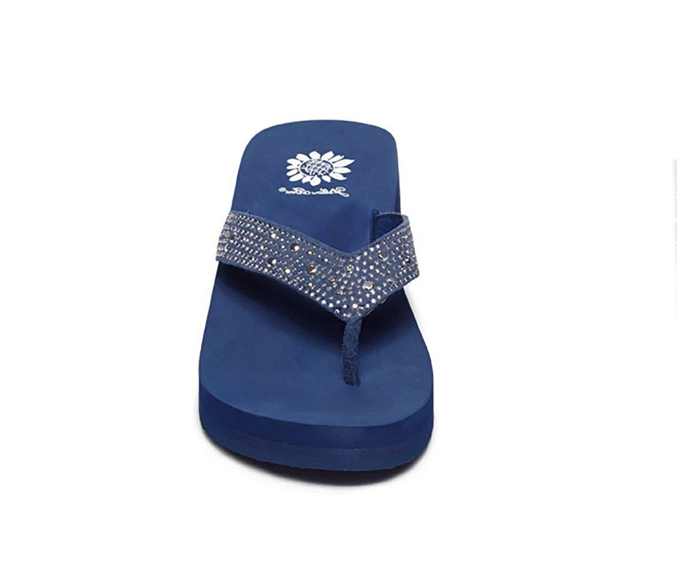 yellow box navy flip flops