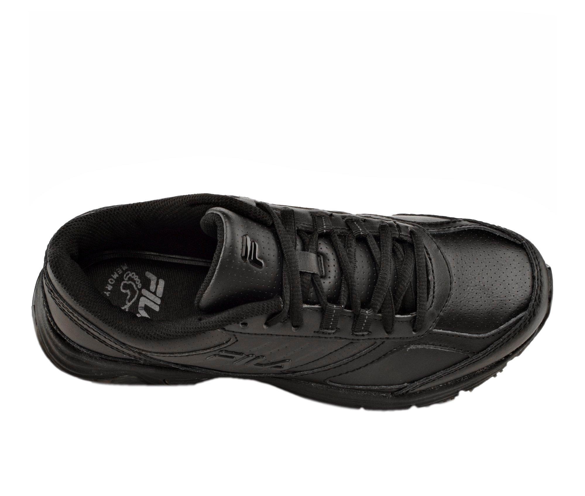 black fila slip resistant shoes