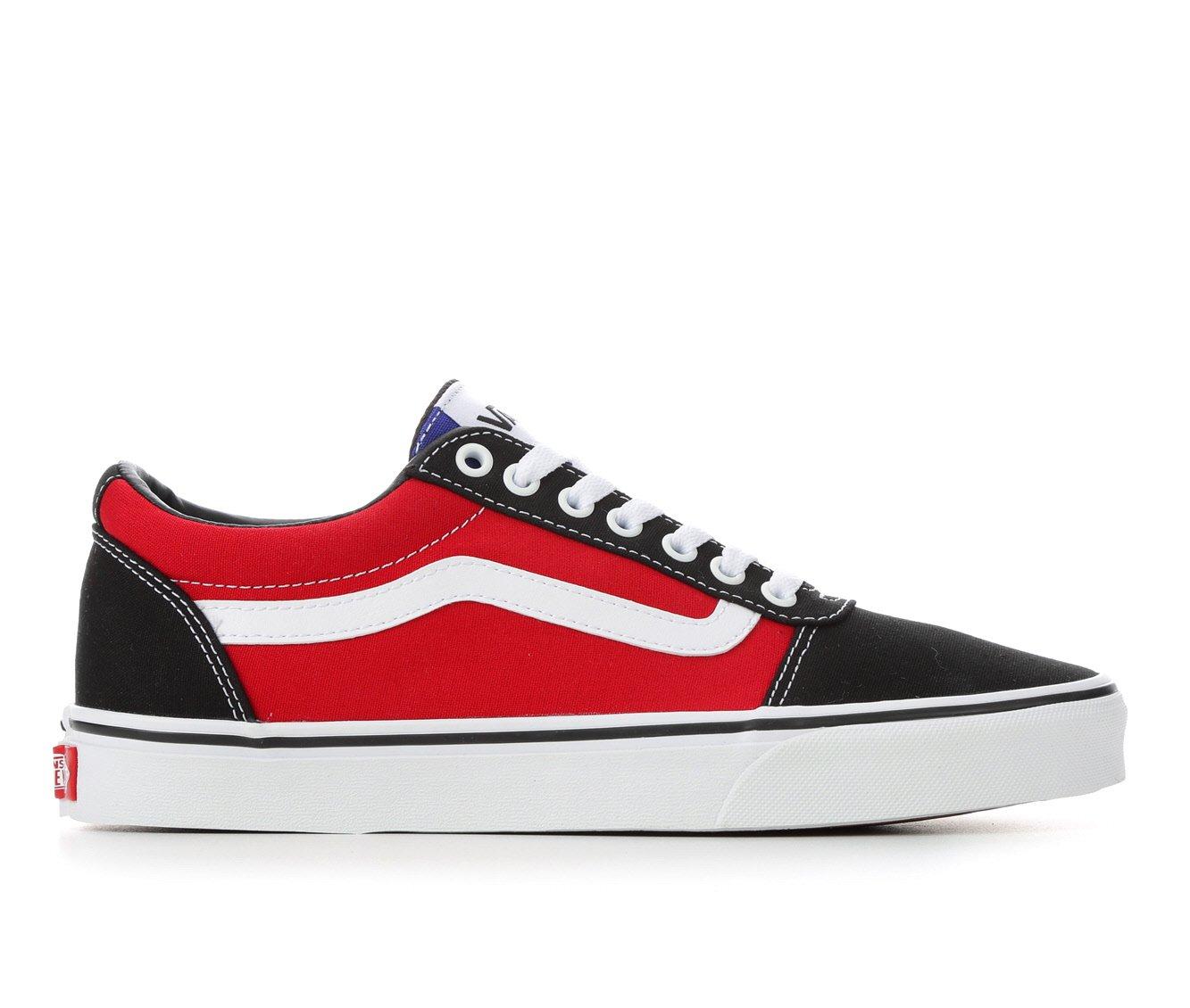 mens vans red and black