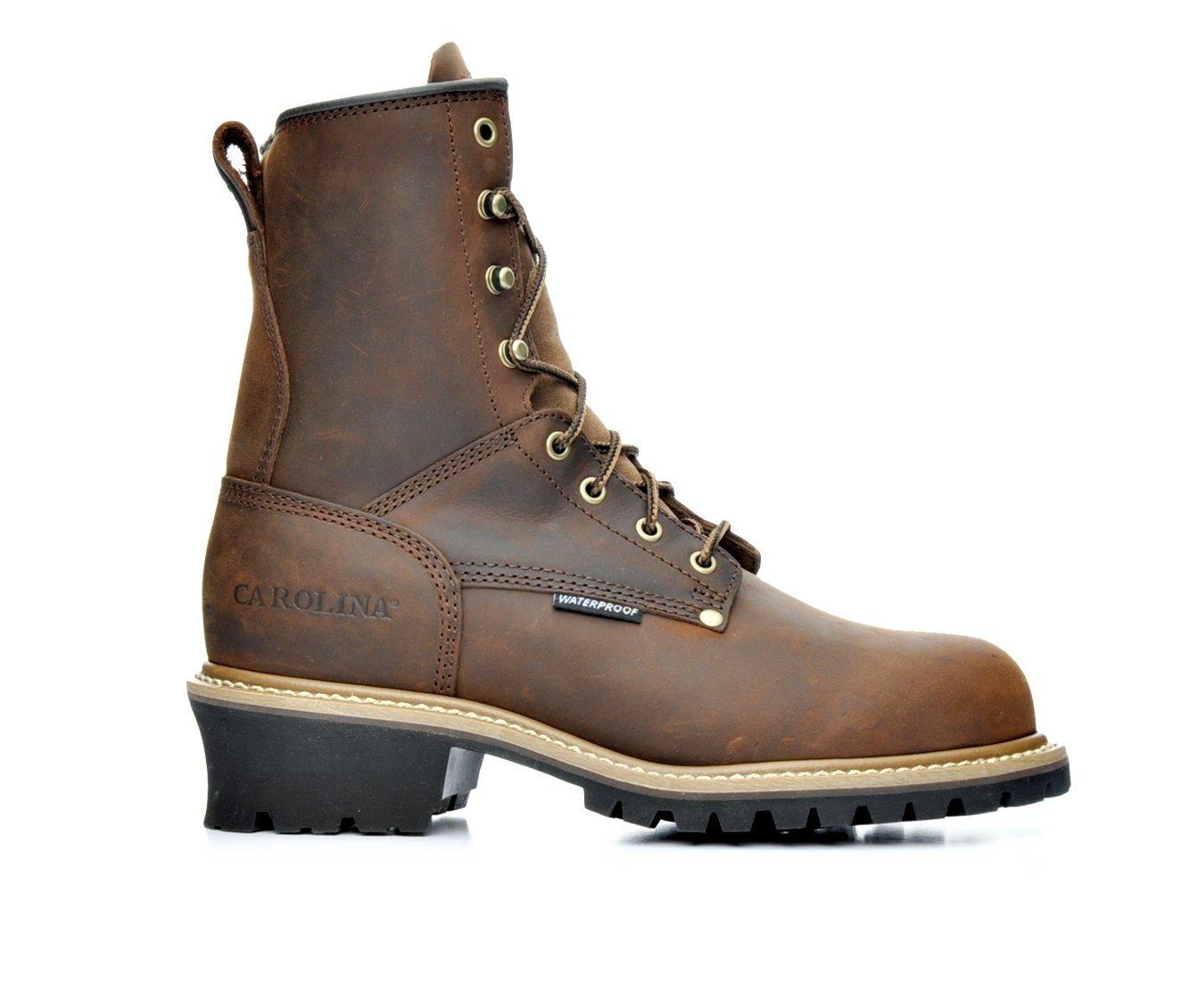 Men's Carolina Boots CA9821 8 In Steel Toe Waterproof Log...