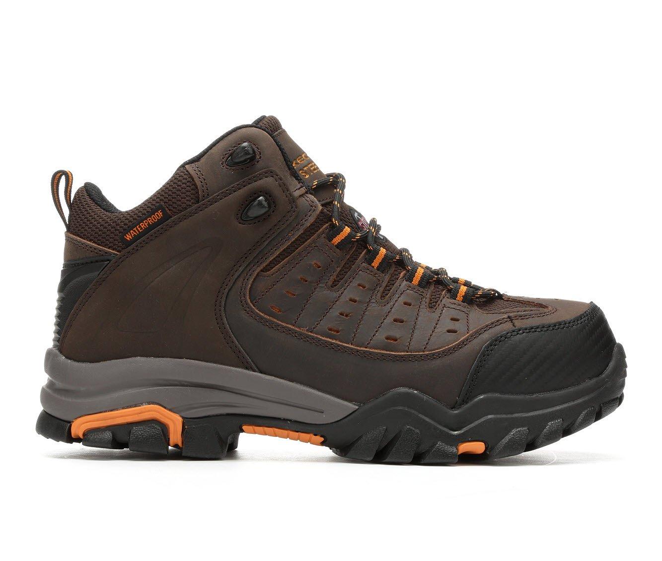 Skechers 77143 Brown Leather Puncture Resist Steel Toe Work Boots Men’s 10 Skechers Steel Toe Work Boots Mens 12 Brown Tarlac Puncture  main image 4