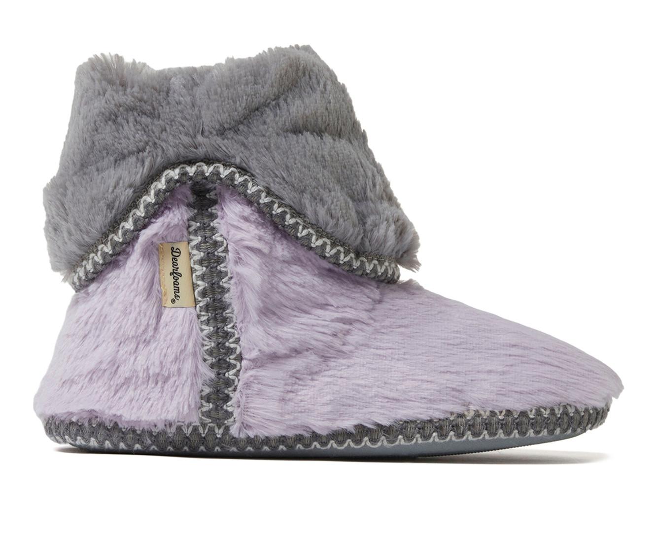 Leopard Dearfoams Women's Beth Furry Foldover Boot Slipper