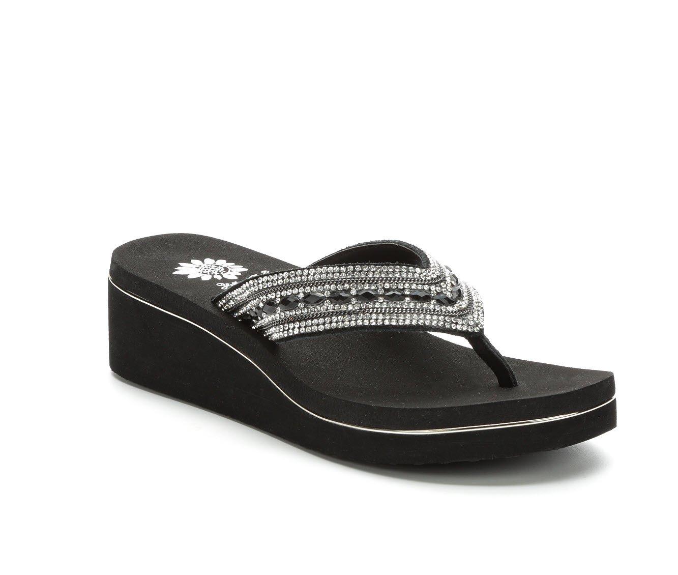 yellow box multicolor flip flops