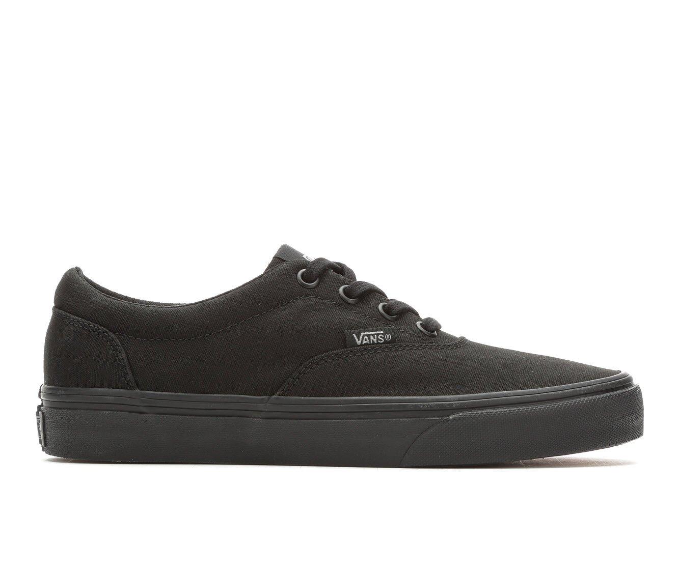 All black vans hot sale with white laces